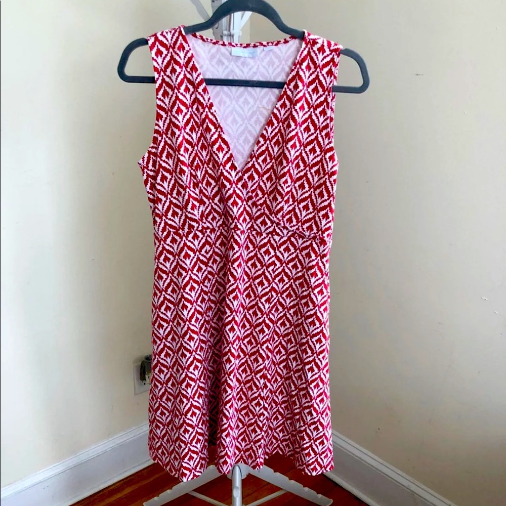 Red+White Sleeveless Dress (NY&Co)